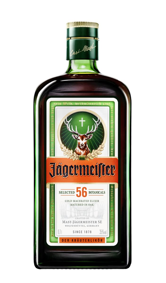 JÄGERMEISTER - Licor de Hierbas 700 ml, con 56 Ingredientes Naturales