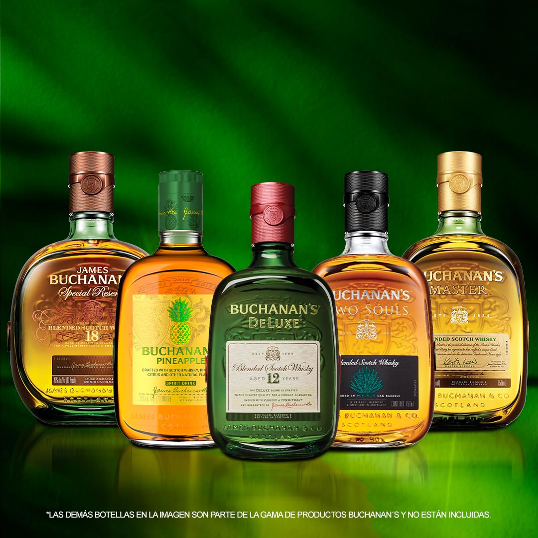 Buchanan's, Master 750ml, Whisky Escocés, Añejado 15 Años, Dulce y Cremoso, Aroma Fresco y Especiado