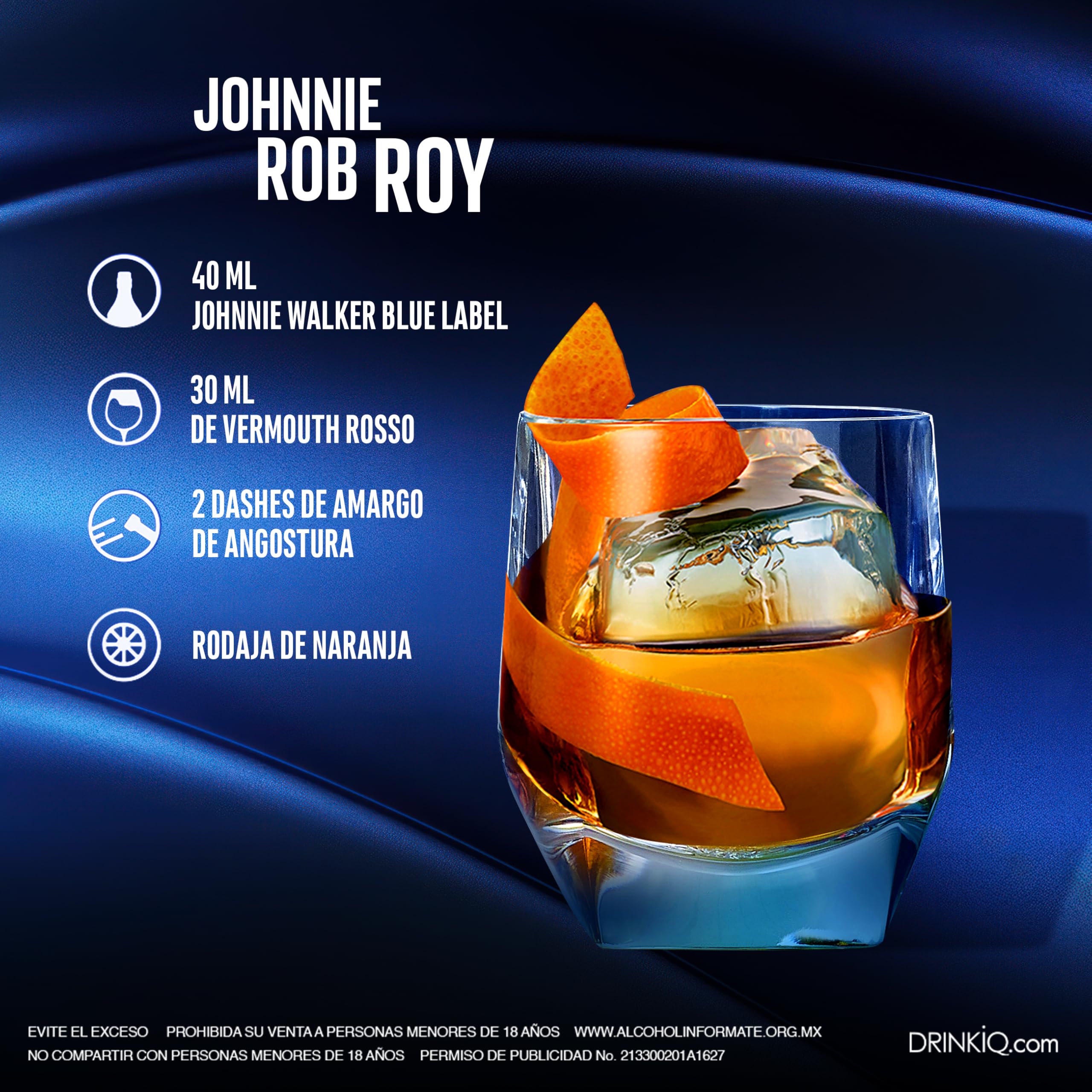 Johnnie Walker, Blue Label, 750 ml, Whisky Blended Scotch, Sabor Poderoso y Persistente, Balanceado